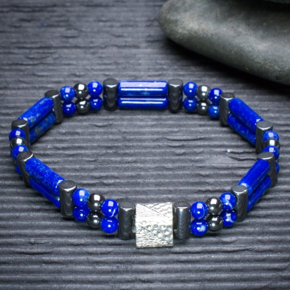 Lapis Lazuli Double Power Bracelet